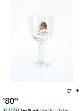 4 Leffe Beer Glasses